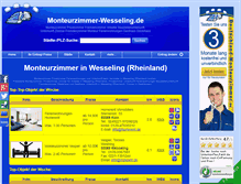 Tablet Screenshot of monteurzimmer-wesseling.de